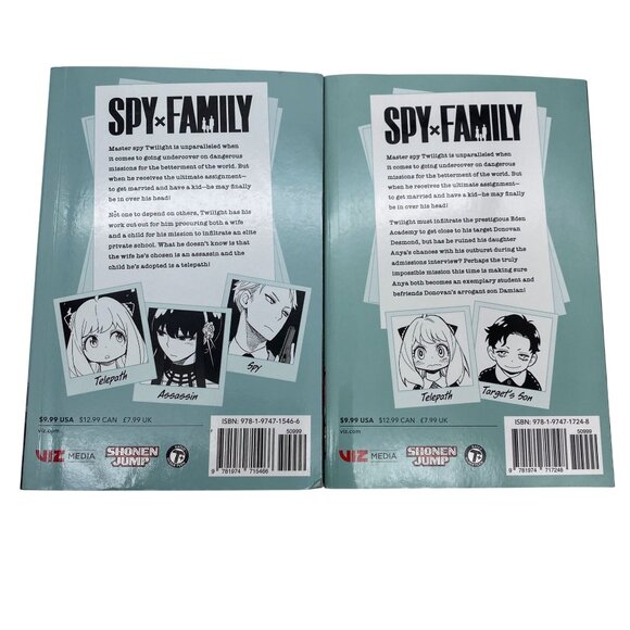 Spy X Family Manga Tatsuya Endo volumes 1 2 Viz graphic art book - Picture 3 of 6